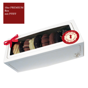 Schöne Geschenk-Box mit zehn Pralinen-Lebkuchen